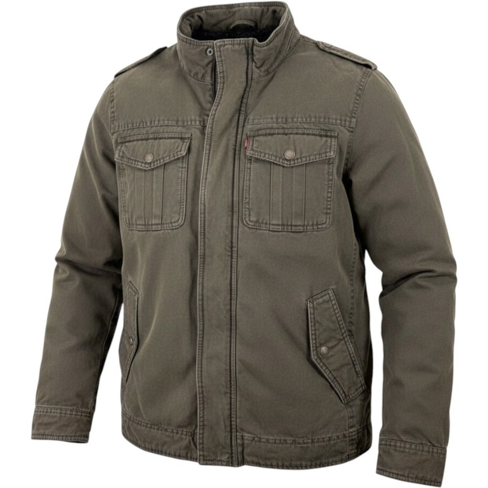 Levi Strauss Sherpa Lined Olive Green Utility Jacket Size S